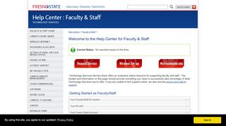 
                            4. Help Desk : Faculty and Staff - Fresno State - Fresno State Portal Help