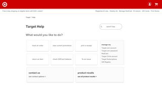 Help Home - Target - Target Manage My Redcard Portal