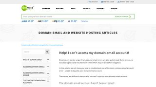 
                            5. Help! I can't access my domain email account! | Doteasy - Doteasy Webmail Portal