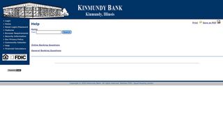 Help - Kinmundy Bank - Kinmundy Bank Portal