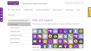 
                            4. Help & support (The University of Manchester Library) - Learning Commons Portal