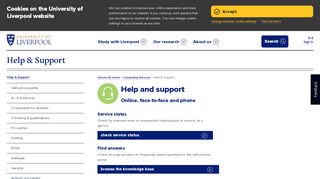
                            10. Help & Support - University of Liverpool - Csd Support Portal