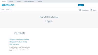 Help with Online Banking Log-in - Log-in  Barclays