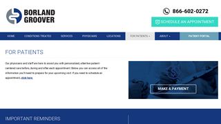 
                            2. Helpful information and resources for patients | Borland Groover - Borland Groover Patient Portal Portal