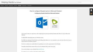
                            7. Helping Hands: How to configure Etisalat mail id in Microsoft ... - Etisalat Internet Email Portal