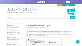 
Helping Patients Log In | Jane App - Practice Management ...  
