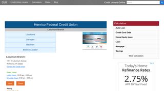 
                            2. Henrico Federal Credit Union - Richmond, VA at 1201 N ... - Henrico County Federal Credit Union Portal
