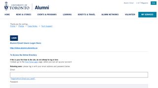 
                            6. Here - University of Toronto - Login - U Of T Alumni Email Portal