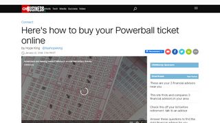 
                            8. Here's how to buy your Powerball ticket online - Business - Congalotto Login