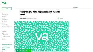 
Here's how Vine replacement v2 will work | TechCrunch  
