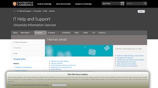 Hermes email — IT Help and Support - uis.cam.ac.uk - Hermes Portal Cambridge