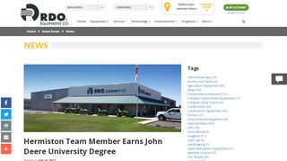 
                            8. Hermiston Oregon Team Member Earns John Deere ... - Jdu Deere Portal