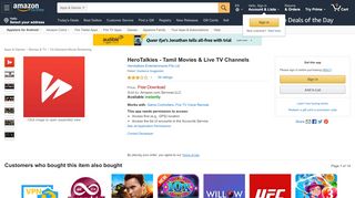 
                            2. HeroTalkies - Tamil Movies & Live TV Channels ... - Amazon.com - Herotalkies Portal