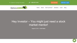 
                            9. Hey Investor – You might just need a stock market mentor ... - Stockmarketmentor Members Portal