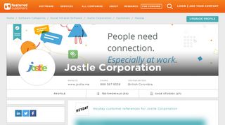 
Heyday customer references of Jostle Corporation
