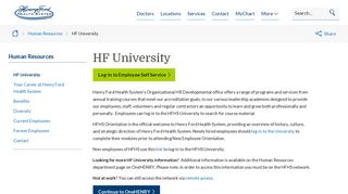 
                            3. HF University - Henry Ford Health System - Henry Ford Hospital Employee Portal