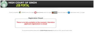 
                            1. HIGH COURT OF SINDH - JOB Portal - Sindh High Court Job Portal