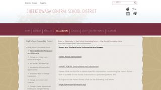 
                            3. High School / Parent and Student Portal LInks and Information - Cheektowaga Central School Portal