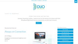 
                            3. High-Speed Internet - DUO Broadband - Duo County Portal