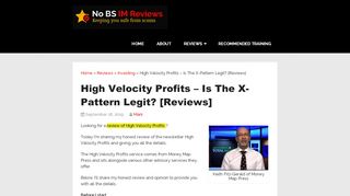 
High Velocity Profits - Is The X-Pattern Legit? [Reviews]
