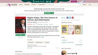 
                            6. Higher Status: The New Science of Success and ... - Goodreads - Jason Capital Higher Status Portal