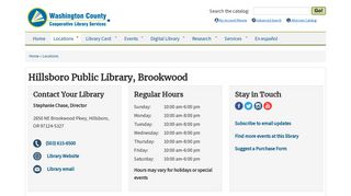 
                            1. Hillsboro Public Library, Brookwood | wccls.org - Hillsboro Public Library Portal