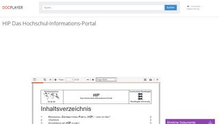 
HIP Das Hochschul-Informations-Portal - PDF - Docplayer.org
