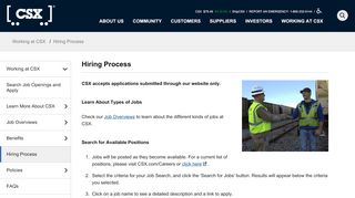 
                            3. Hiring Process - CSX.com - Csx Job Portal
