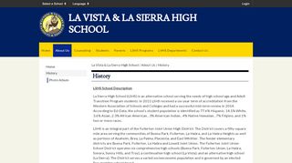 
History - La Vista & La Sierra High School
