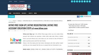 
                            7. HITWE FREE SIGN UP | HITWE REGISTRATION - tech drumz - Hitwe Sign Up