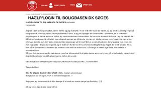 
                            5. HJÆLP/LOGIN TIL BOLIGBASEN.DK SØGES | Debat | SOL.dk - Boligbasen Portal