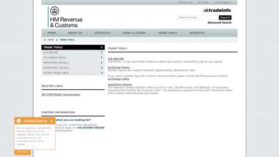 HM Revenue & Customs uktradeinfo - Trade Tools