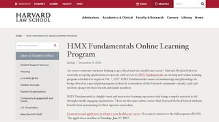 
                            3. HMX Fundamentals Online Learning Program | Harvard Law ... - Hmx Fundamentals Portal