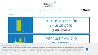 
                            4. Hochschule Ansbach: Startseite - Online Portal Hochschule Ansbach