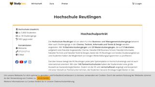 
                            7. Hochschule Reutlingen - Studiengänge und Crashkurse - Studybees - Hip Portal Reutlingen University