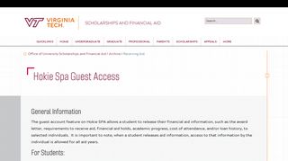 
                            2. Hokie Spa Guest Access | Office of University Scholarships ...
