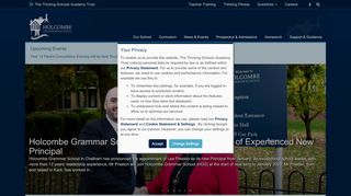 
                            4. Holcombe Grammar School · Aspire & Achieve Together - Rochester Grammar School Portal