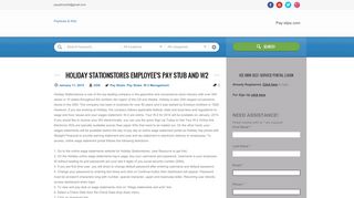 
                            5. Holiday Stationstores Employee's Pay Stub and W2 | Pay ... - Holiday Station Stores Employee Portal