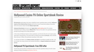 
                            8. Hollywood Sportsbook PA Online Review and Promo Code ... - Hollywood Sportsbook Login