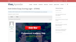 
                            5. Holt Online Essay Scoring Login – 670942 | Viver, Aprender - Holt Online Essay Scoring Portal