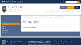 Home Access Center - Puyallup School District