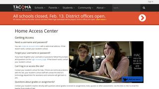 Home Access Center - Tacoma Public Schools