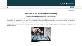 
                            1. Home - beim Campus-Management-System CARE - Iubh - Iubh Fernstudium Care Portal