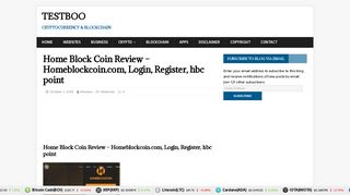 
                            6. Home Block Coin Review - Homeblockcoin.com, Login ... - Homeblockcoin Portal
