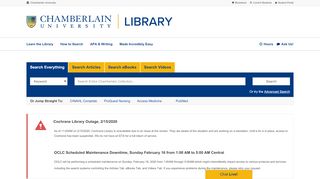 
                            1. Home - Chamberlain Library Home - Home at Chamberlain ... - Chamberlain College Of Nursing Library Portal