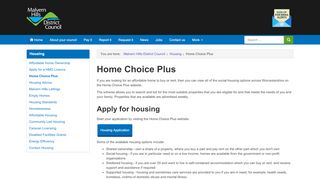
                            8. Home Choice Plus - Malvern Hills District Council - Homechoiceplus Portal