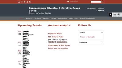 Home - Congressman Silvestre & Carolina Reyes School