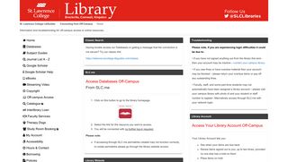 
                            5. Home - Connecting from Off-Campus - LibGuides at St ... - Slc Me Portal Page