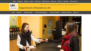 
Home - Department of Residence Life University of Wisconsin Oshkosh
