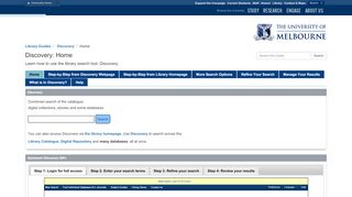 
                            4. Home - Discovery - Library Guides at University of Melbourne - Unimelb Discovery Portal